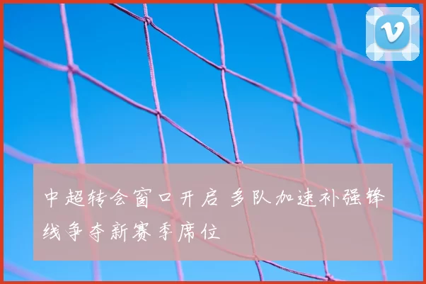 中超转会窗口开启 多队加速补强锋线争夺新赛季席位